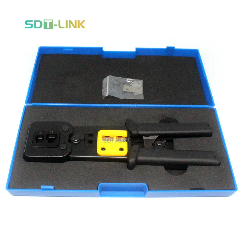 Hot Sale OEM Multi Function Easy Feed Pass Though Rj45 Crimp Crimping Tool For Cat5e Cat6 Rj11 RJ12 Best Price Box-packaging