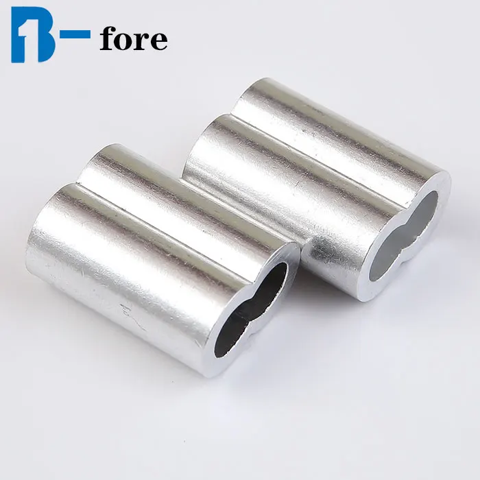
Aluminum Sleeves Oval Double Hole hourglass shape ferrules for Crimping stainless steel Wire Rope ferrule 