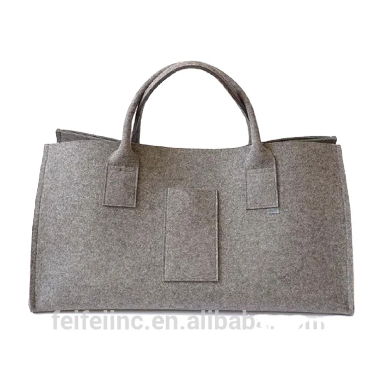 Factory Supplier Custom Logo Fashion Felt Tote Bag Handbag