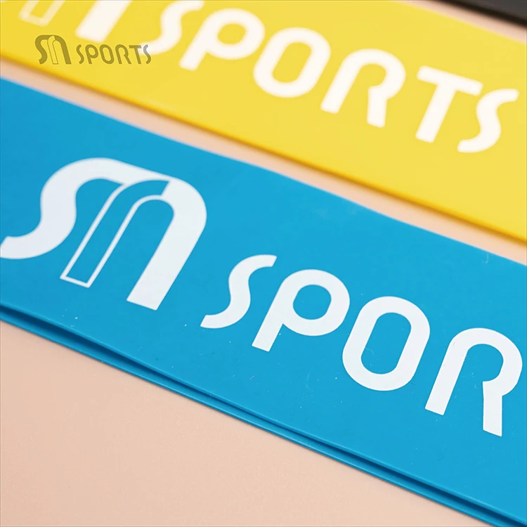 Customized wholesale High Quality Latex Rubber Resistance Hip  Fitness Minibands Training Loop Mini Elastic Band For Sports