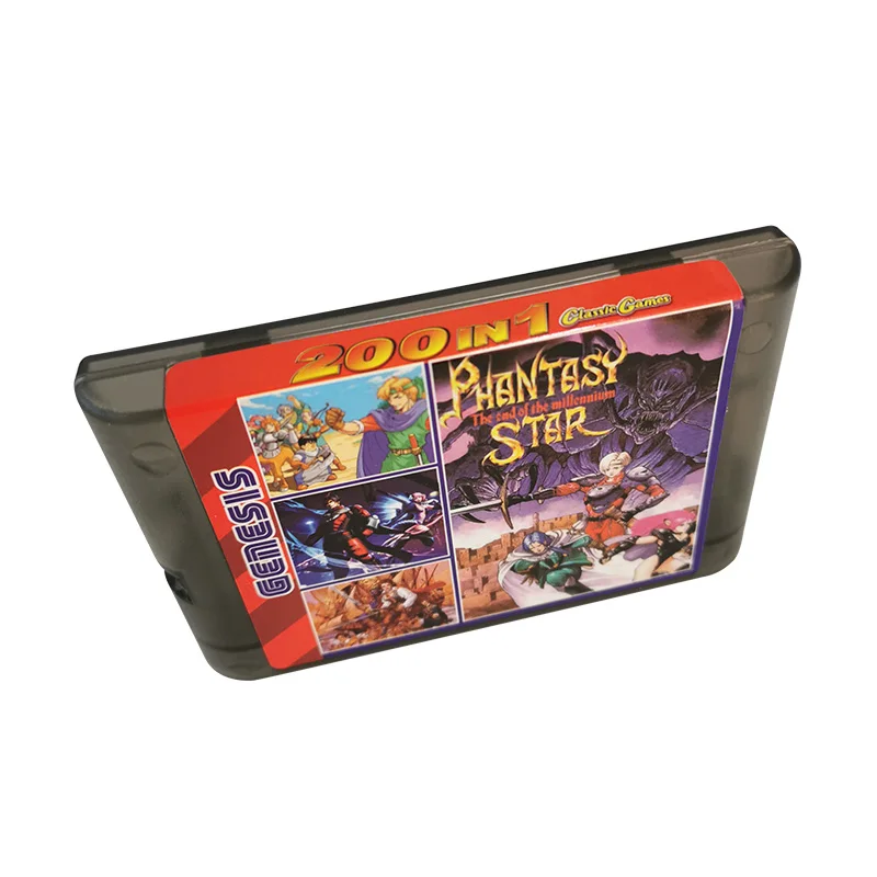  200 в 1 Sega бытие Мега Драйв игровой Картридж-16-Bit Multi корзина черная через