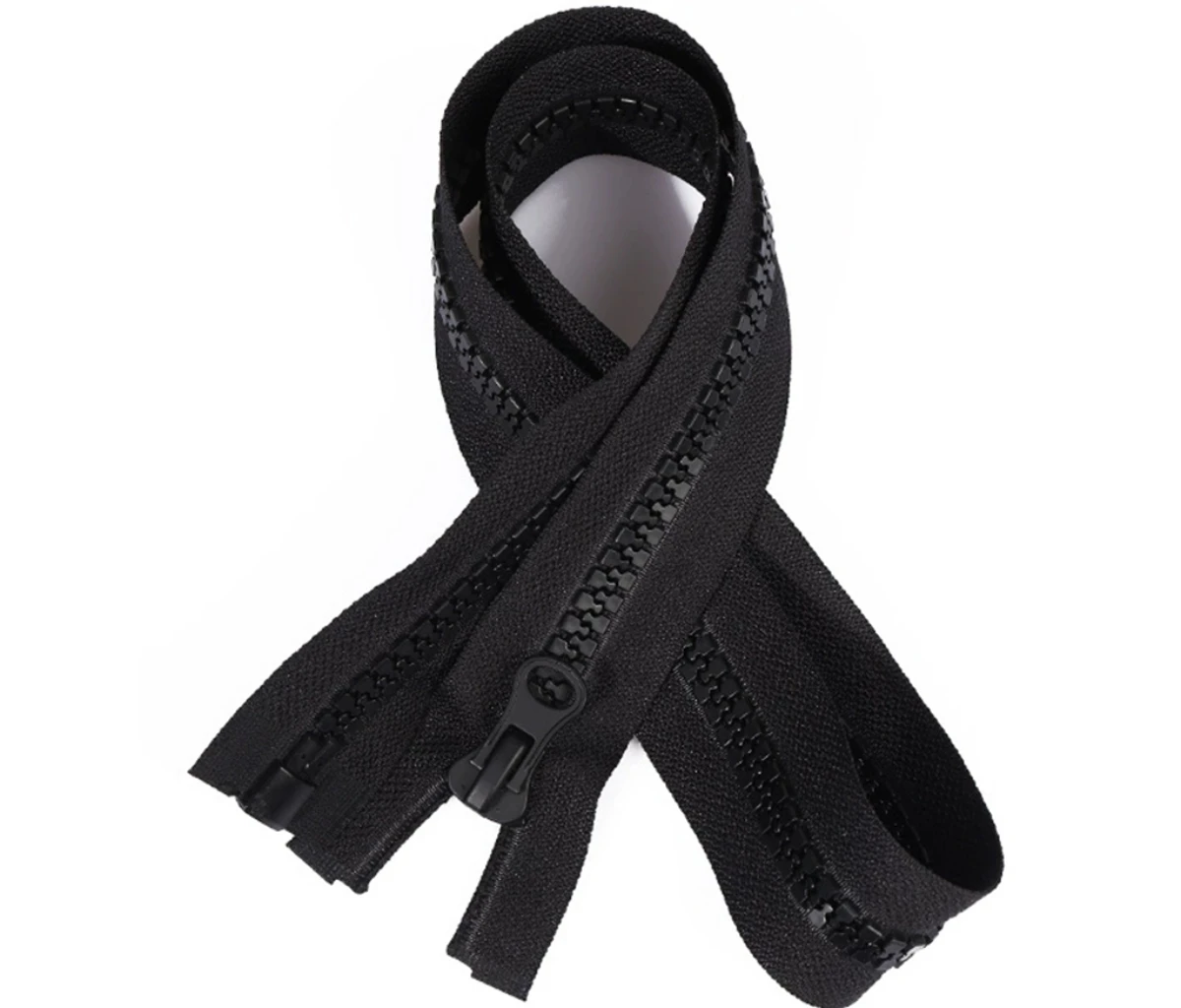 SY-046  Custom No. 10 resin zipper  20cm  plastic close end tail zipper zip clothing luggage black zipper for down jacket