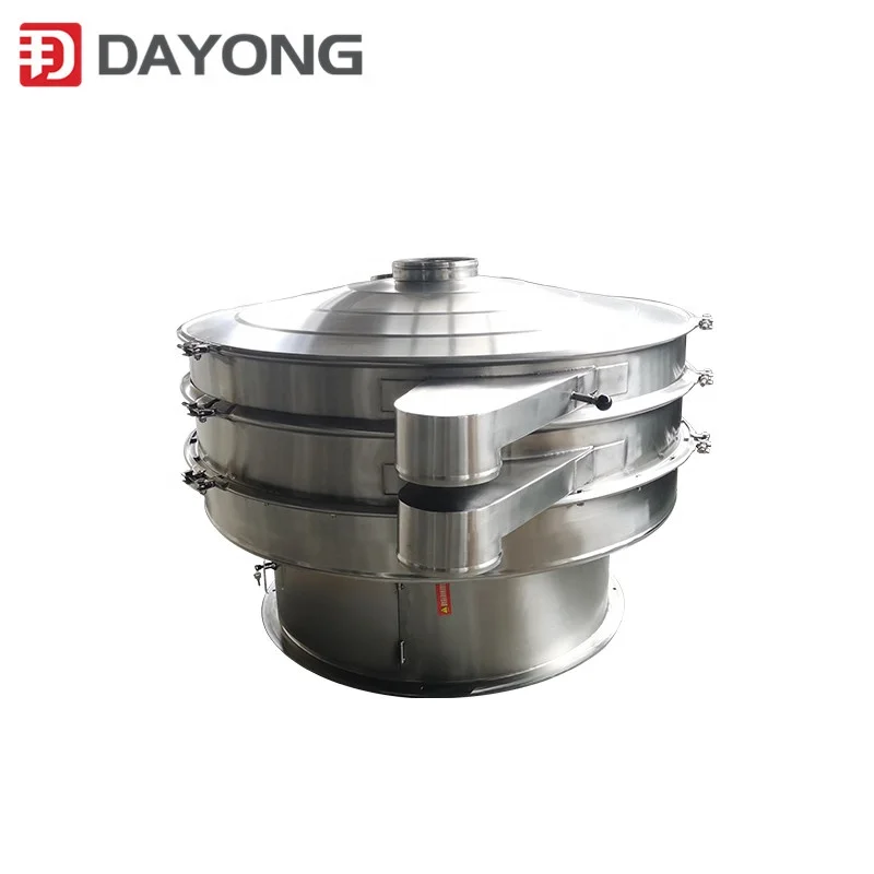 All stainless steel rotary vibrating screen for flour powder particle sieving