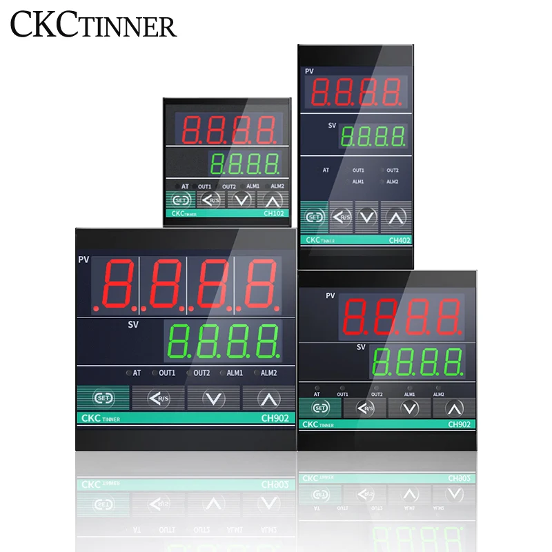 Black Abs Output Ssr Relay Input Tc Rtd Digital 12v Temperature Controller Pid CH402