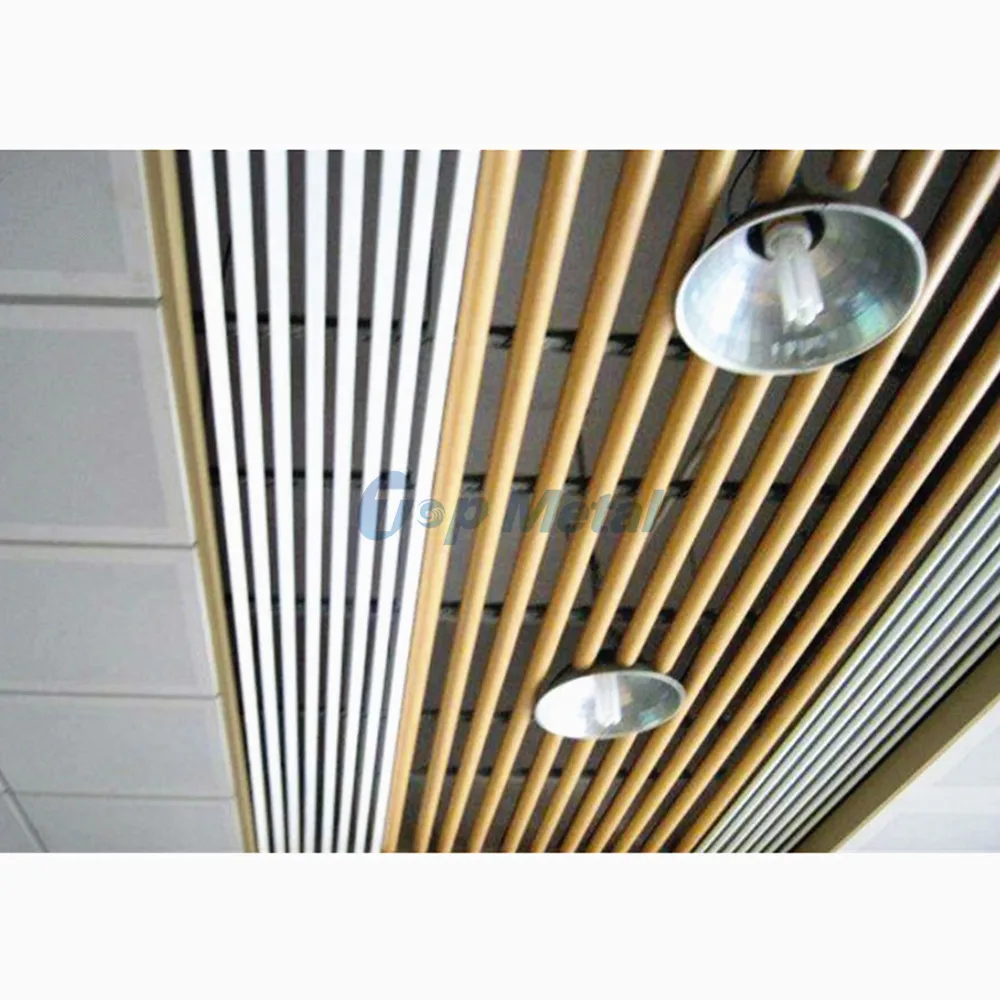 Aluminum Material Indoor Round Shape Ceiling Decoration Baffle Ceiling Profile Strip Metal Ceilings