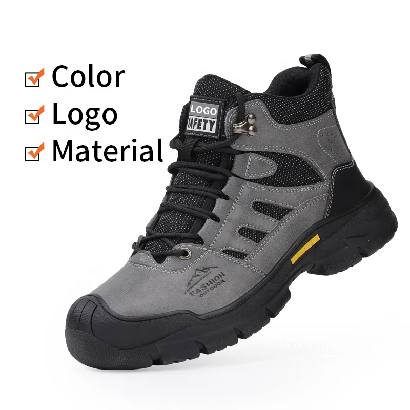 Factory direct supply Working boots high-cut multifunctional  waterproof industrial safety boots