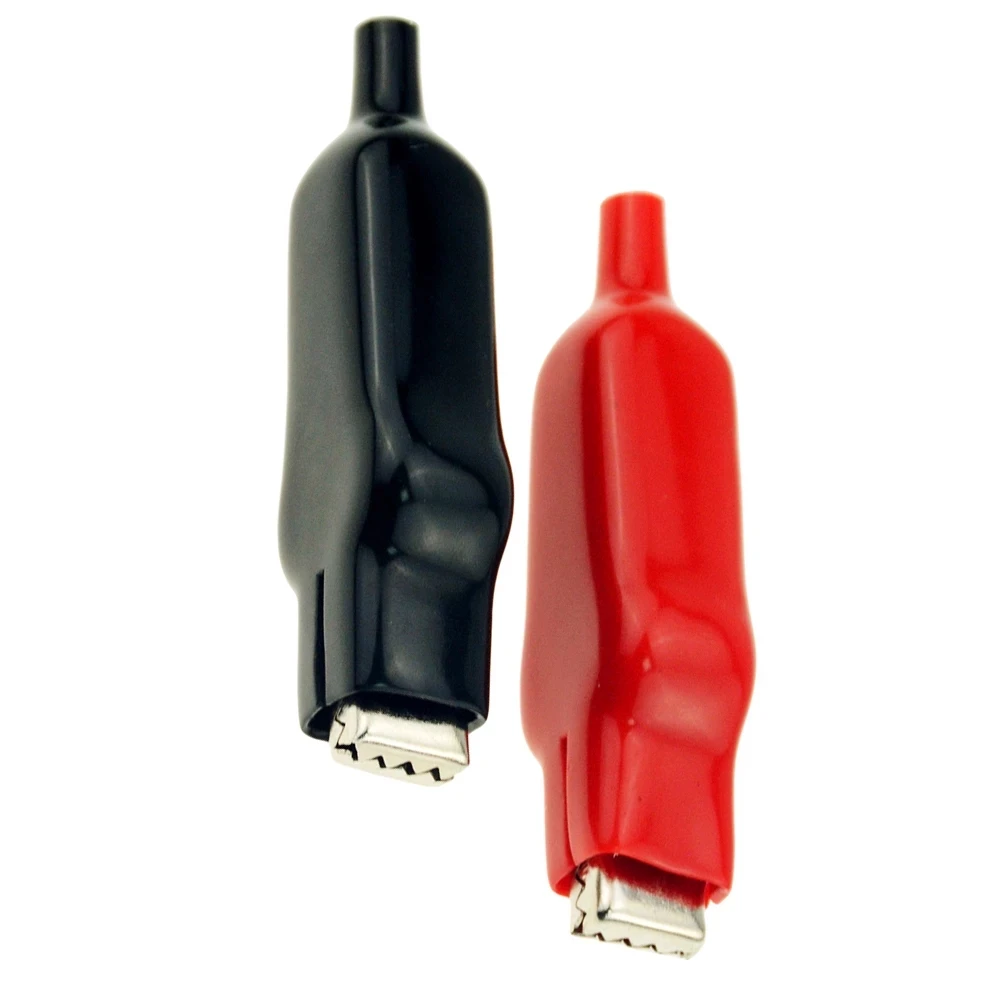 20A Sheathed Alligator Clips Electrical DIY Test Leads Alligator Double-Ended Crocodile Clips Roach Electrical Jumper Wire