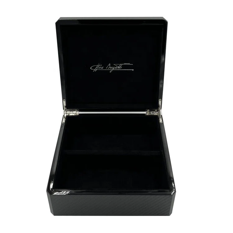 luxury piano lacquer finish black carbon fiber car gift box
