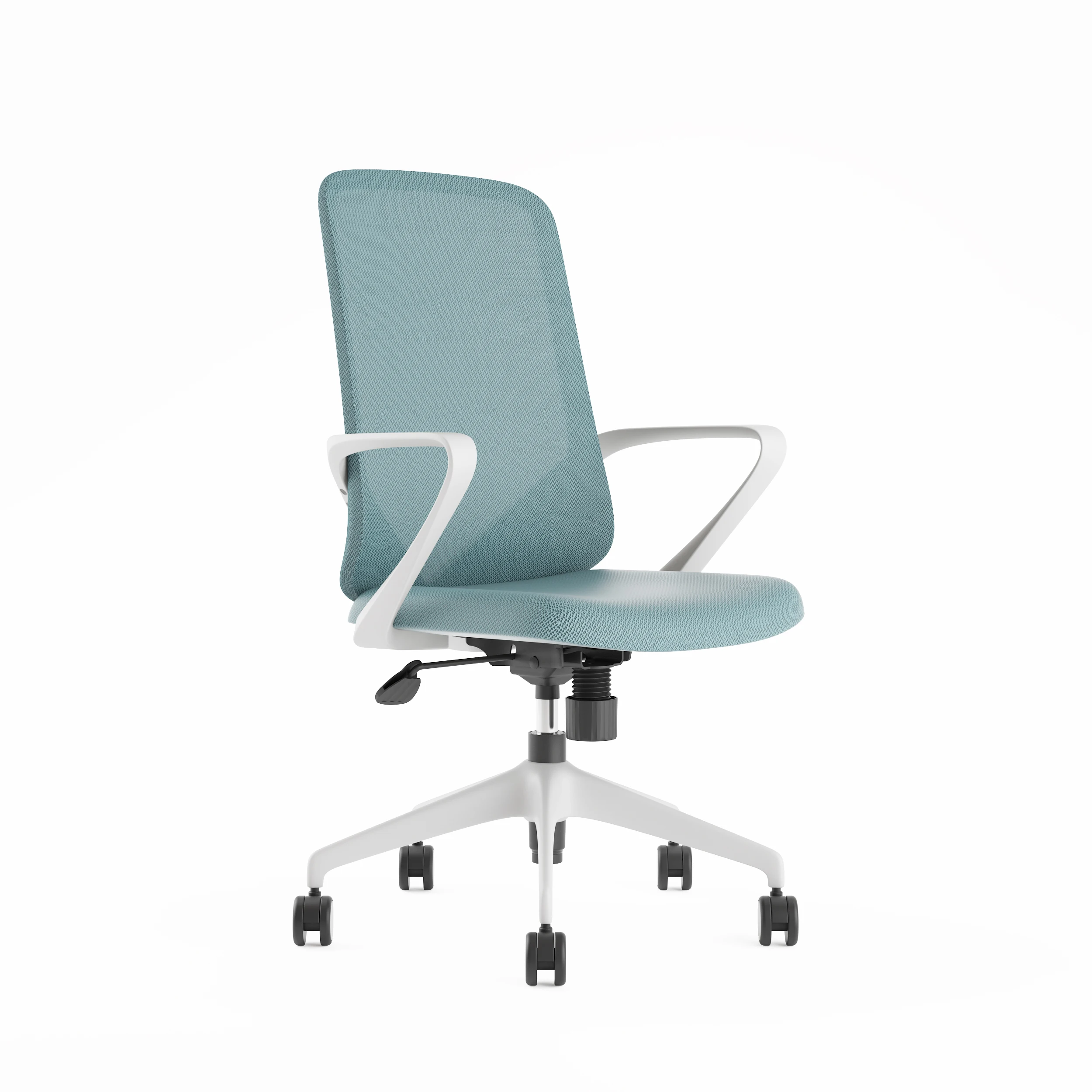 Adjustable 360 Rotation Work Chair Mesh Backrest Office Chair Back Frame Mute Aluminum Alloy Feet Ergonomic Office Mesh Chair