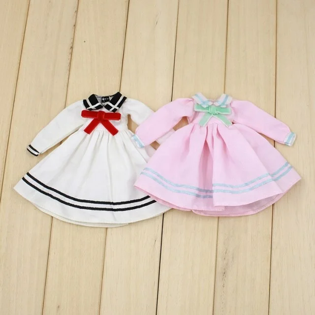 ICY DBS Blyth Doll clothes 1/6 BJD 11.5inch Sailor Suit White Dress Pink Dress School Uniforms Outfits