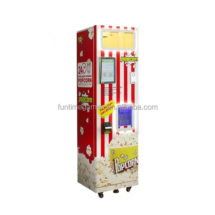 Sell 24 Hours Automatic Popcorn Vending Machines Free Manual Vending Machines