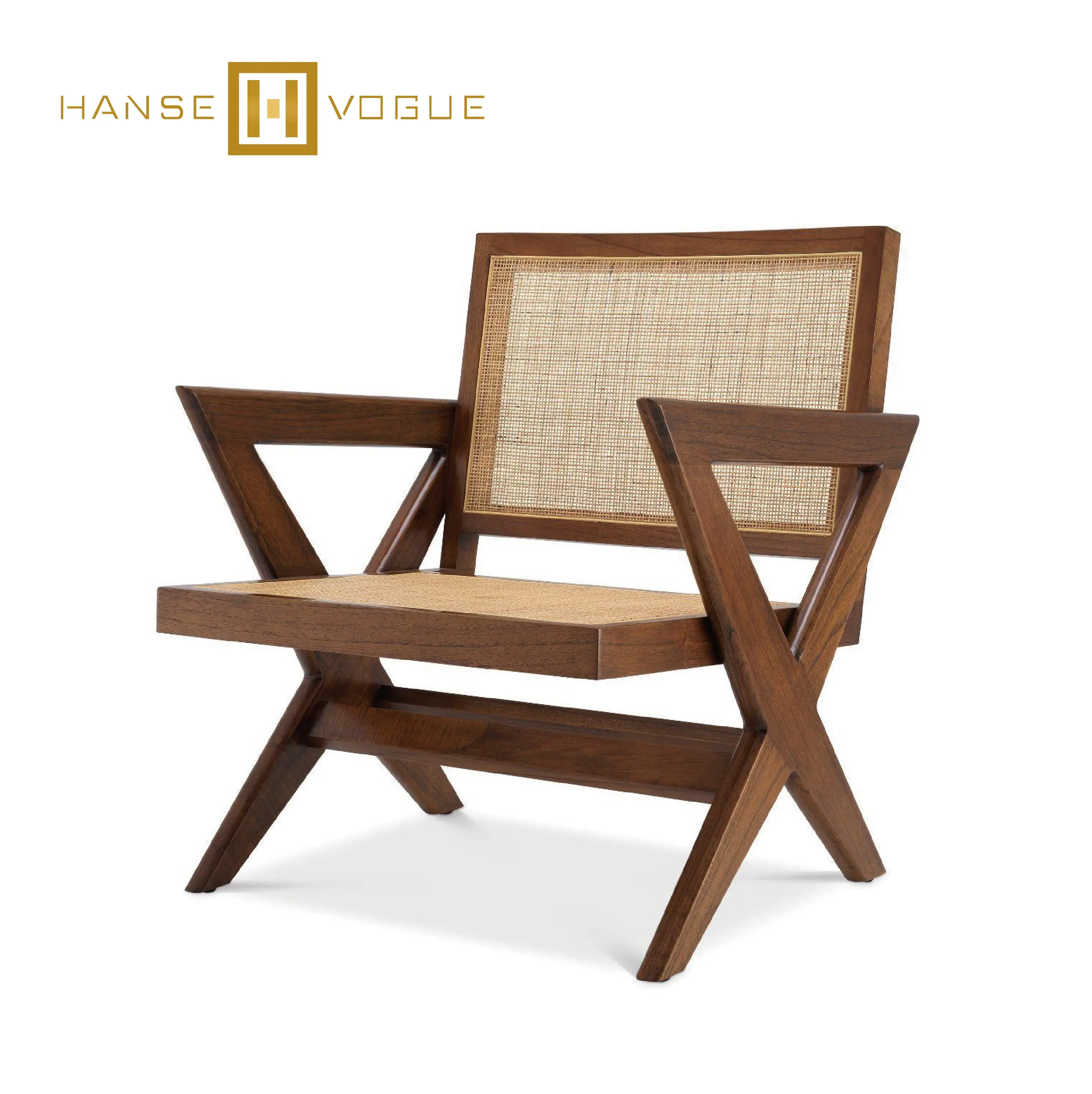Уникальное элегантное деревянное кресло ручной работы из ротанга