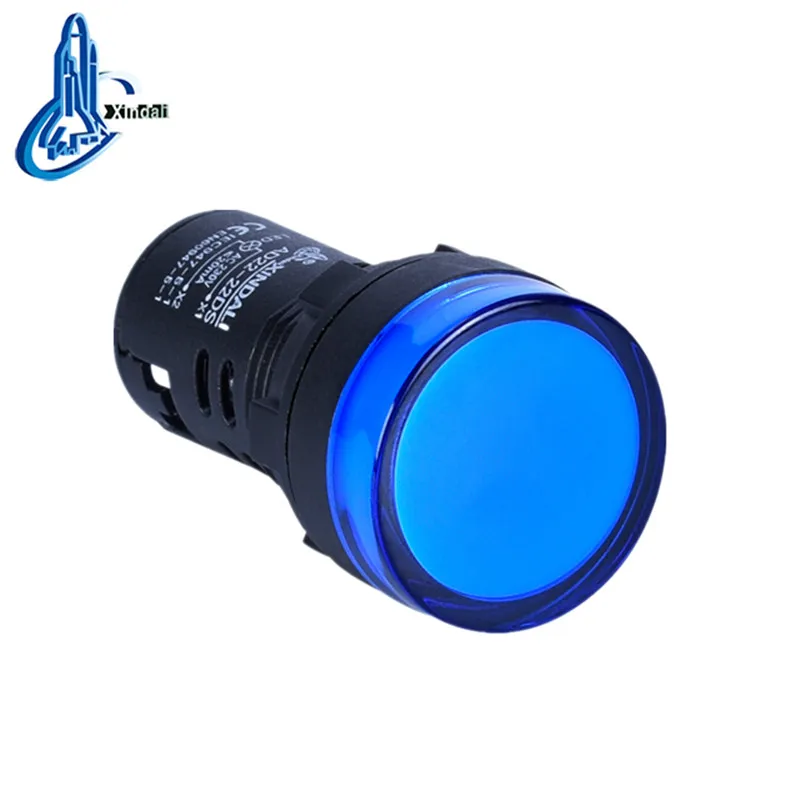 Indicator Signal Lamp Light Waterproof ad16-16ds 16mm AC/DC 12V 24V 110V 220V 380V Red Green Yellow Blue White LED Bulbs 20mA