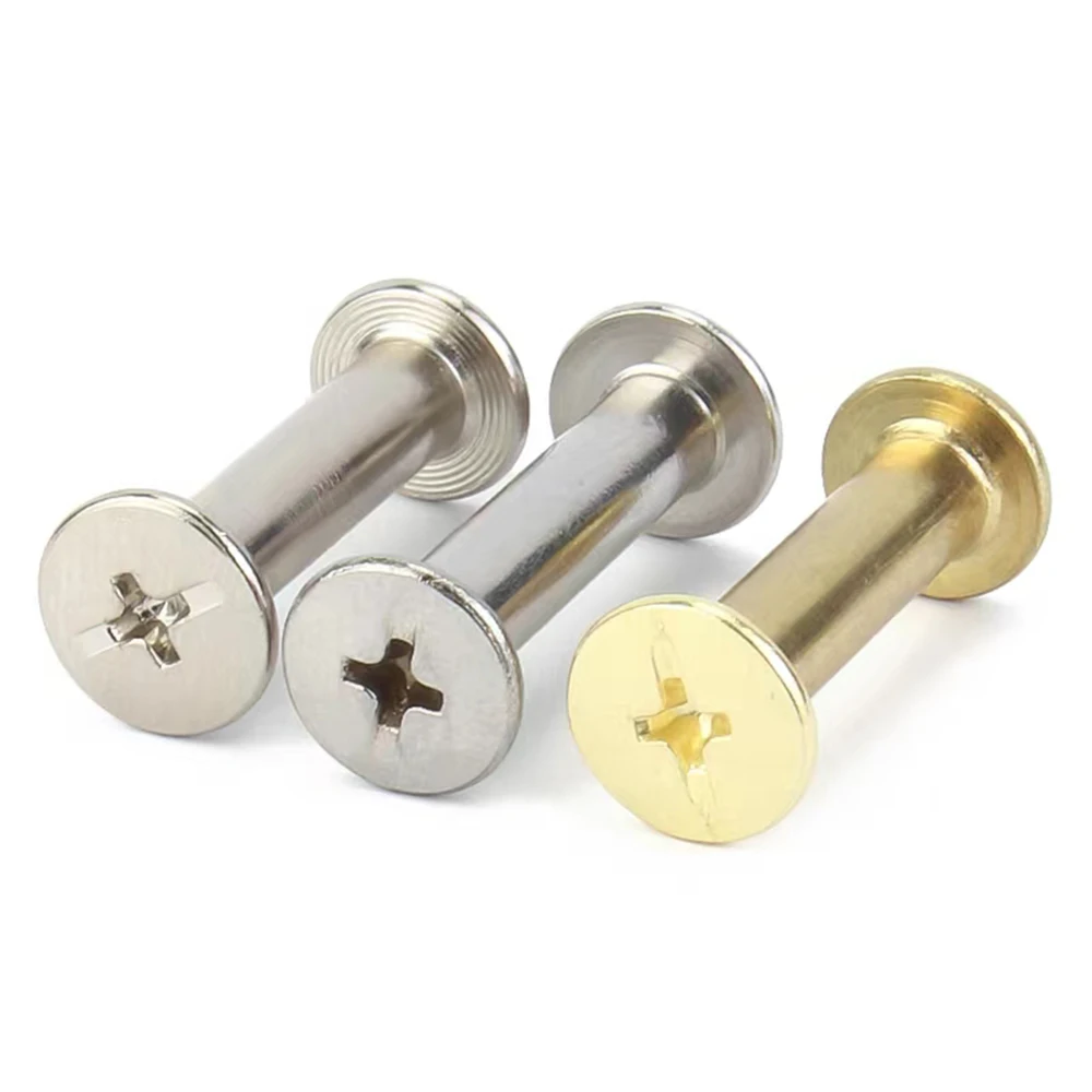 Oem 304/316 M3 Stainless Steel Nickel Plated Crysta Male And Female Flat Head Chicago Screw And Nut