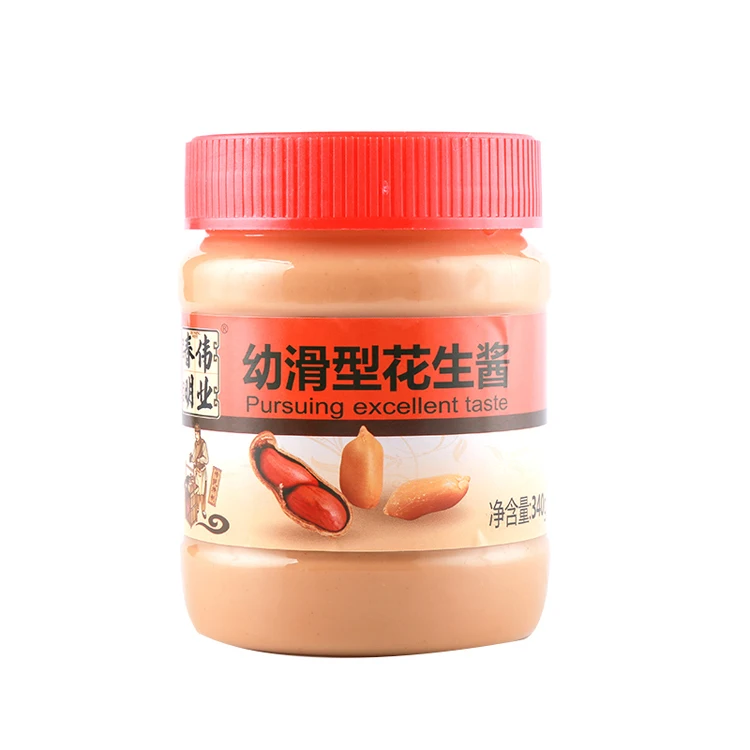 
Factory HACCP Certification Wholesale Natural Sauce Paste 340G Smooth Peanut Butter 