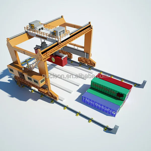 China 35 ton RTG Crane Rubber Tyred Container Gantry Crane 45 ton Straddle Carrier Price