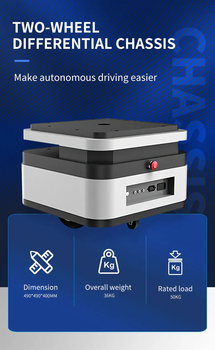 Factory Source UGV-5 Unmanned Industrial Inspection Robot Chassis UGV 50kg Payload Transportation Robot Base