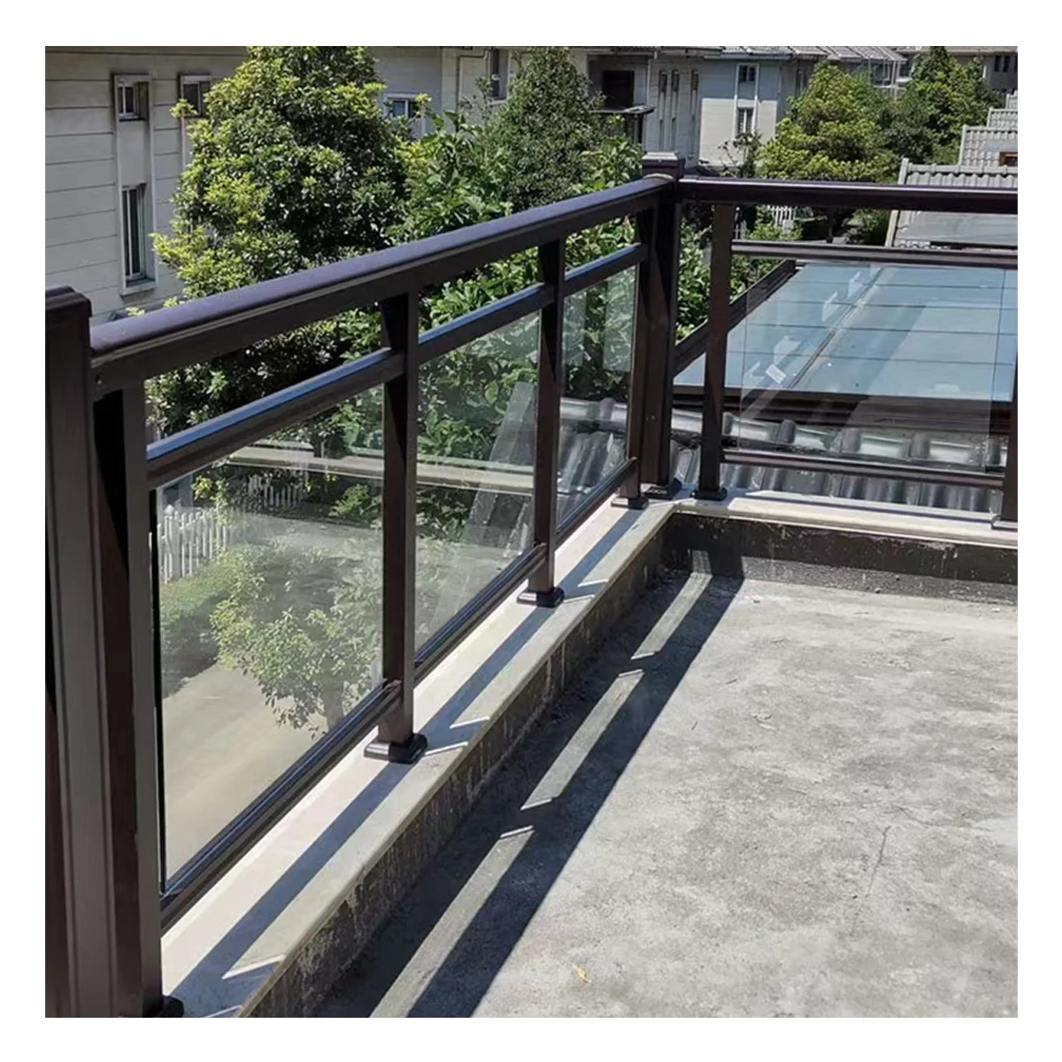 X-KPR stairs balconies indoor balustrade outdoor exterior villa hot sale balcony garden stair railing