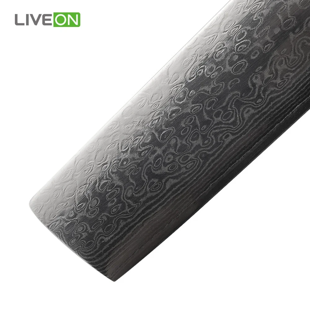 Professional 67 layers Damascus Kitchen Nakiri Knife with Pakka Wood Handle
