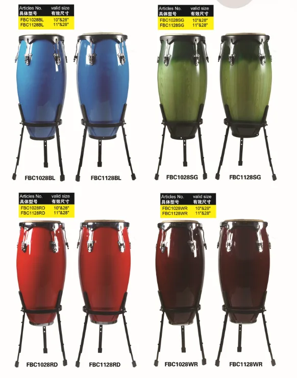 drums 10 inch 11 inch conga drum with stand