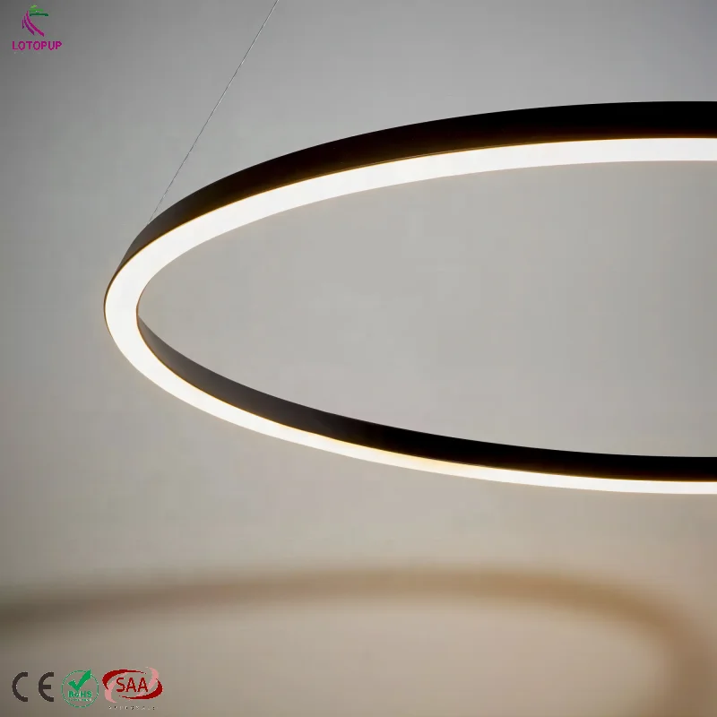 DOBEST BRIGHT round linear pendent light room surface mounted light round lampara techo