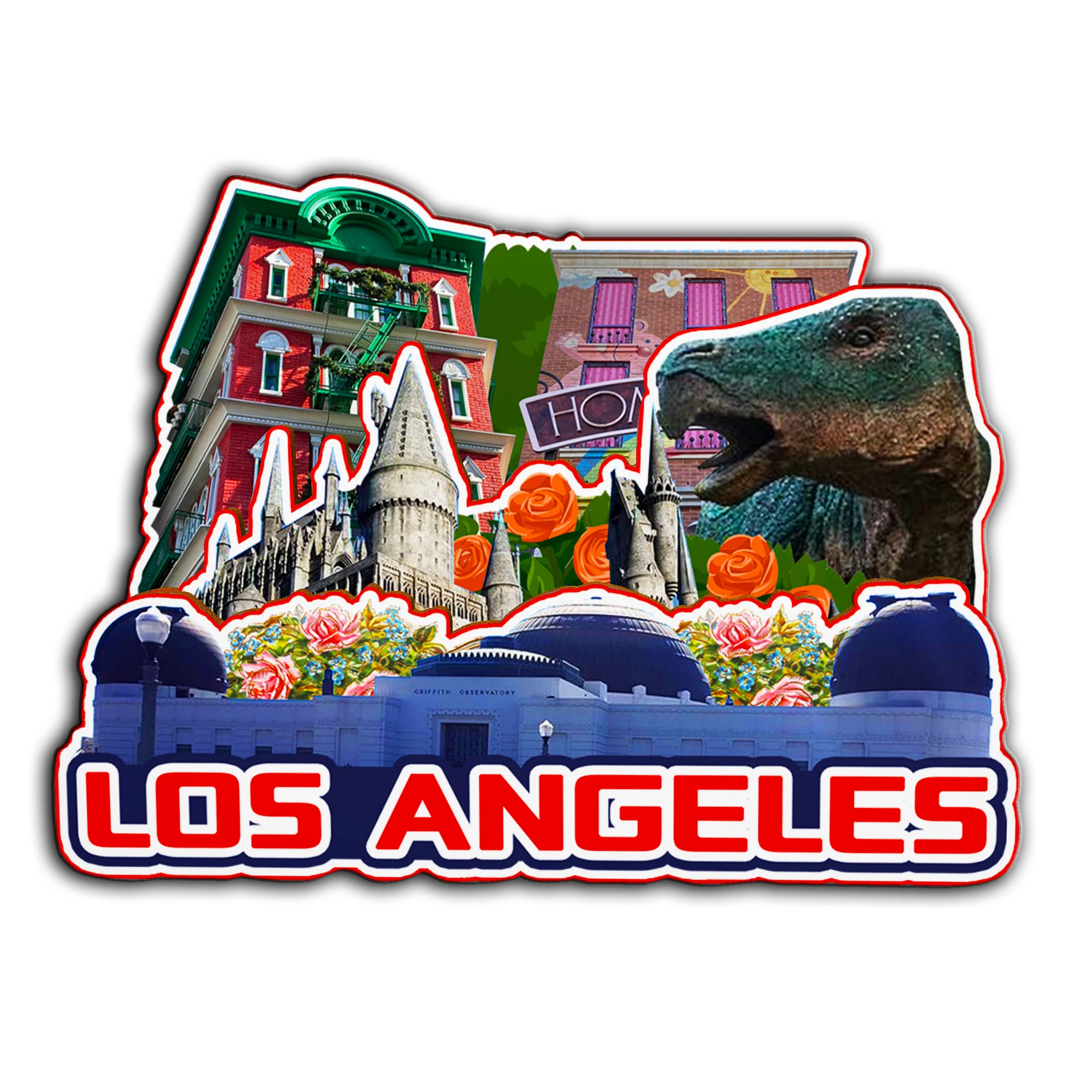 Refrigerator Magnet Los Angeles  California USA Fridge Magnet City Travel Souvenirs Gifts 3D Classic Home Crafts