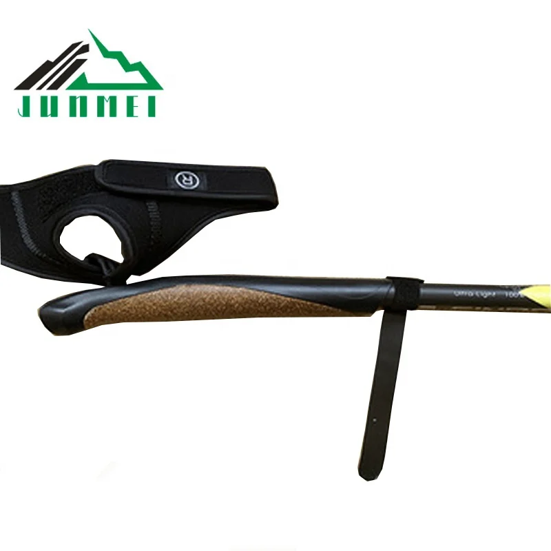 2021 hot sale aluminum alloy cork handle 5 sections trekking pole  ultralight foldable telescopic hiking trial  running pole