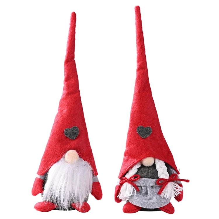 Wholesale seasonal table ornament Gnome Dolls faceless hat fabric dwarf christmas gift doll elf gnome