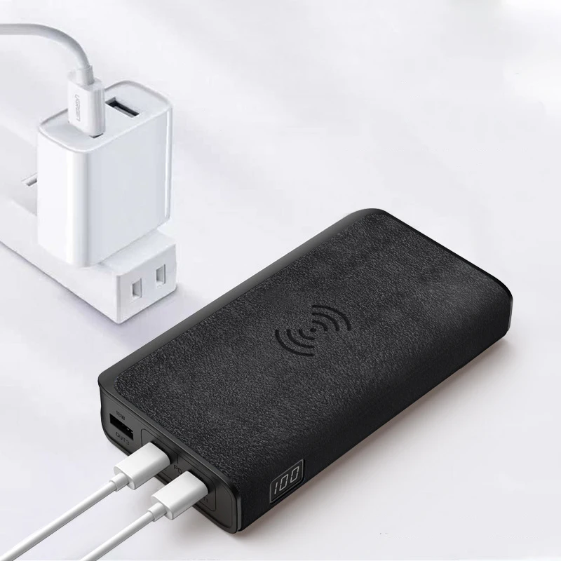 Wholesale Low price big capacity LED display portable mobile charger for laptop wireless power bank pd 100w for smartwatch