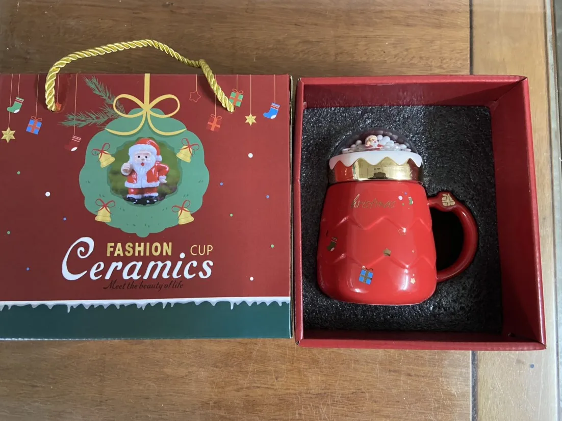 Рождественские кофейные чашки, рекламная керамическая кружка с Сантой, фарфоровая Рождественская кружка, рождественские чашки, роскошные чашки