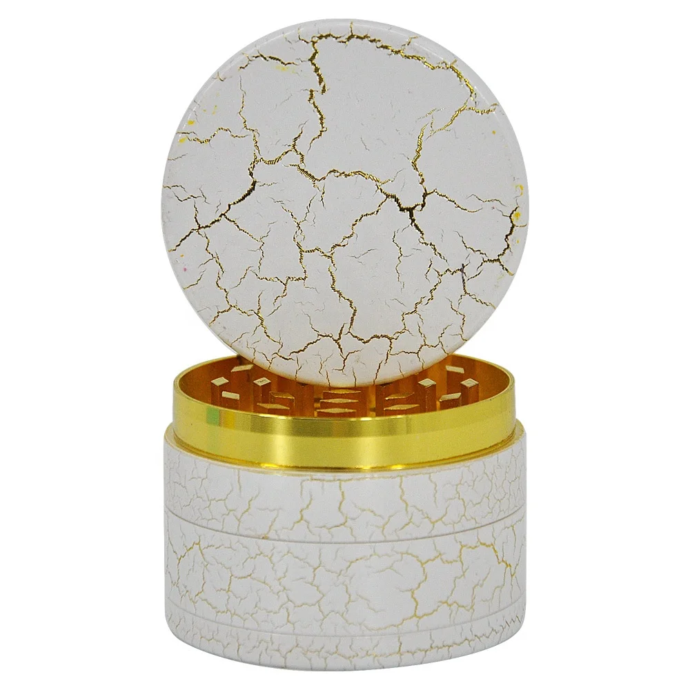 Factory Hot Sale Herb Grinder Crack Pattern 4 Layers Custom Logo Tobacco Grinder