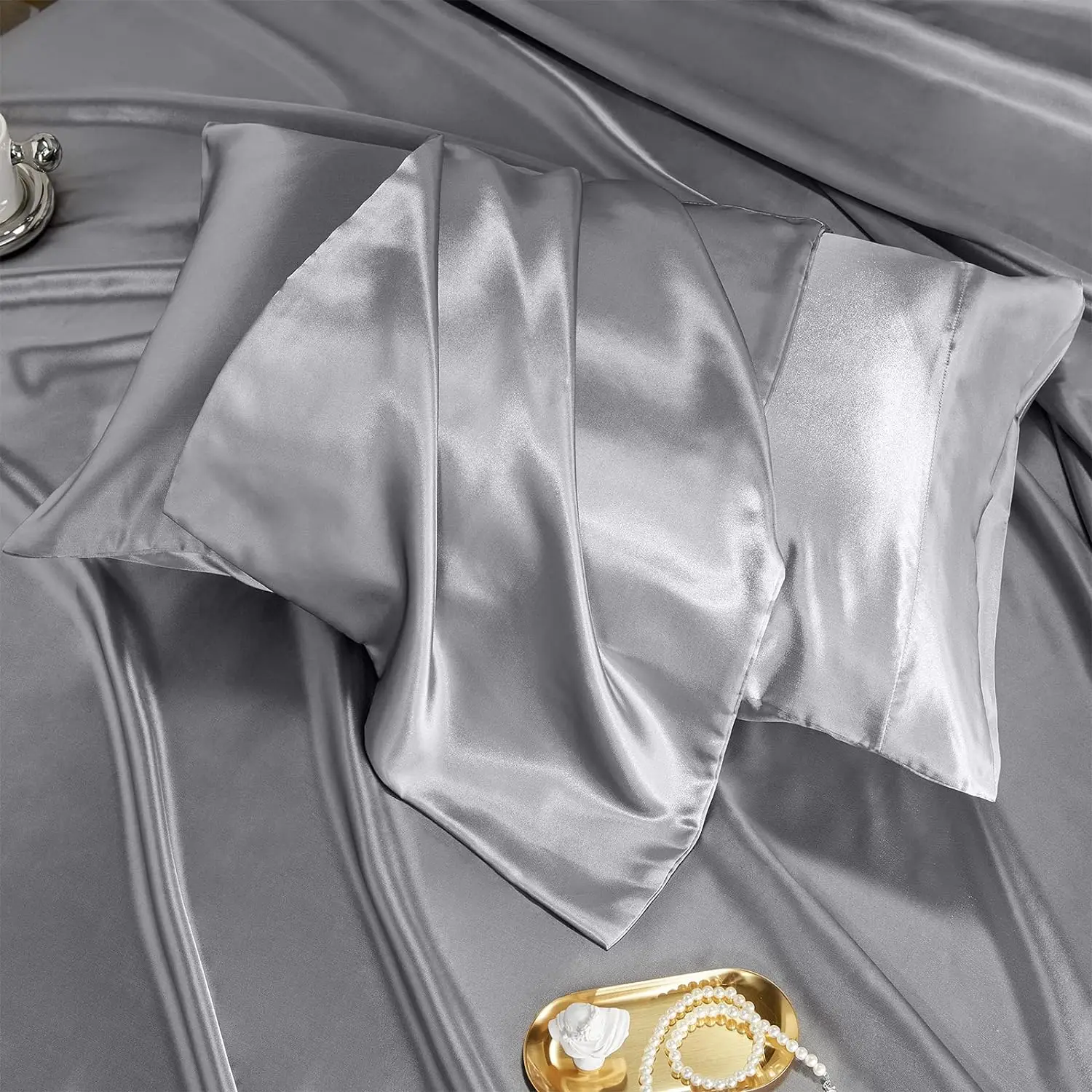 Атласная шелковая наволочка для подушки Cloudland черная настоящая 100% 19 мм оптовая продажа