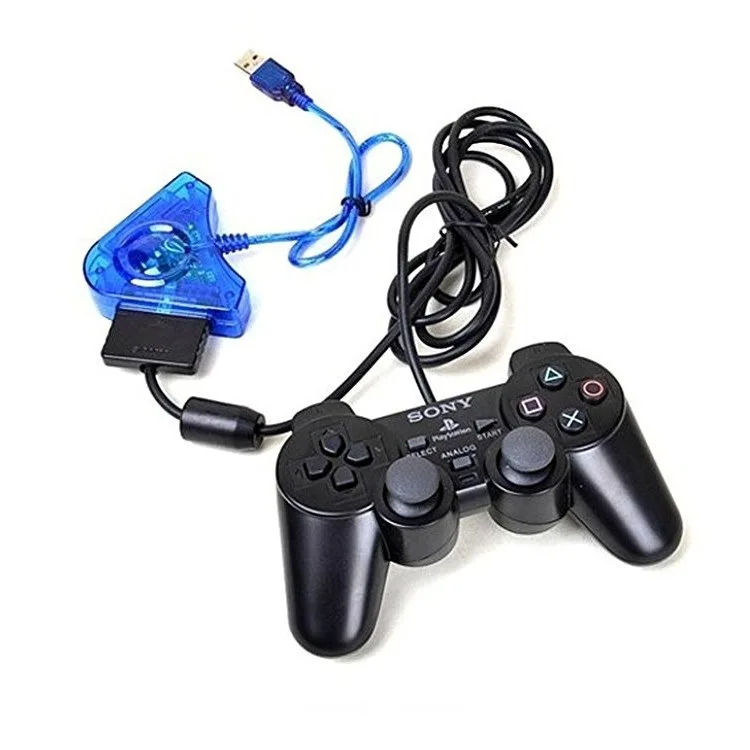Joypad Game USB Dual Player Converter Adapter Cable For PS2 Attractive 2 PC Controller