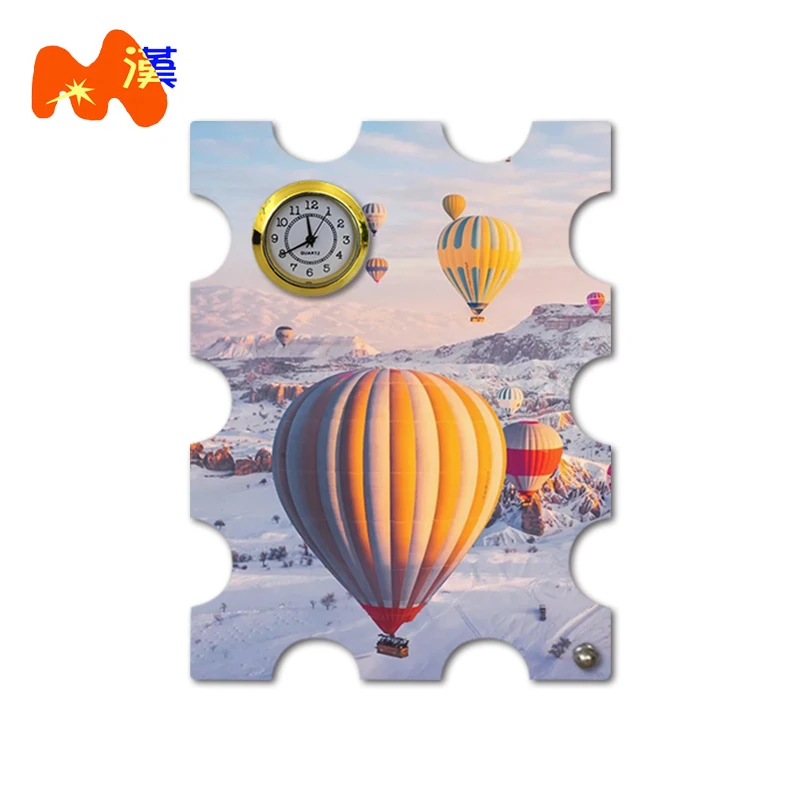 Creative party girl gift Christmas boy diy printed image room desktop decoration mdf sublimation blank clock