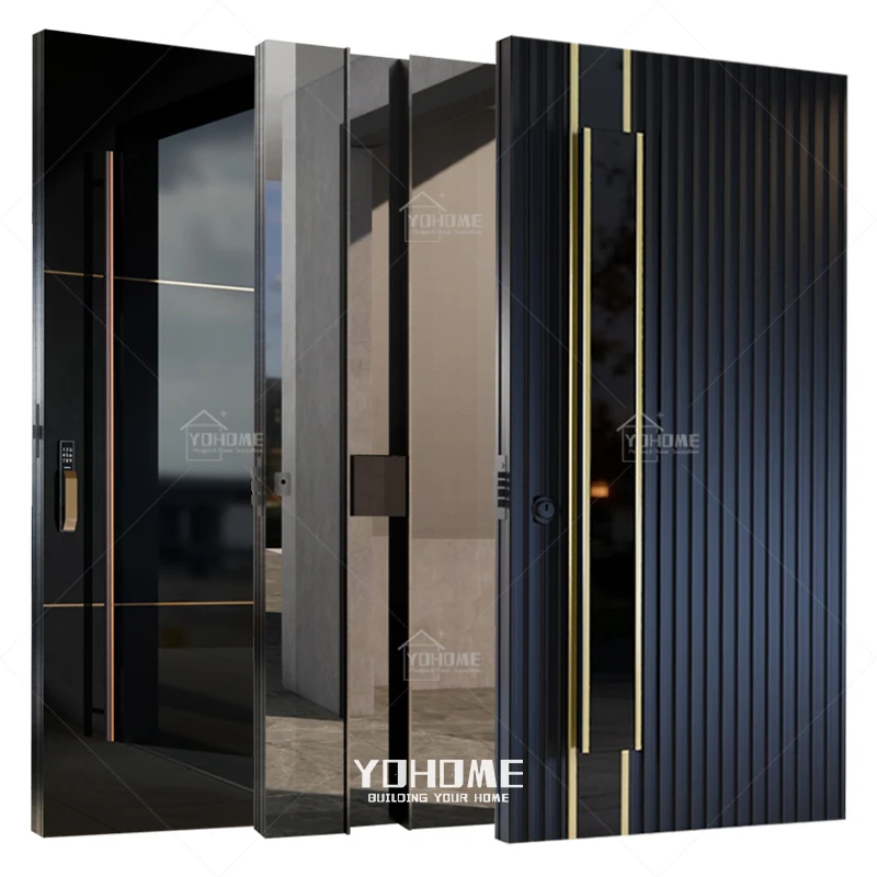 Australia style multilock stainless steel door security luxury black ballistic proof security door for home