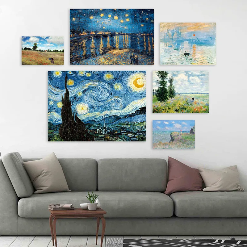 Fast Delivery Van Gogh Famous Painting Series Canvas Painting Living Room Bedroom Porch Hanging Oil Painting