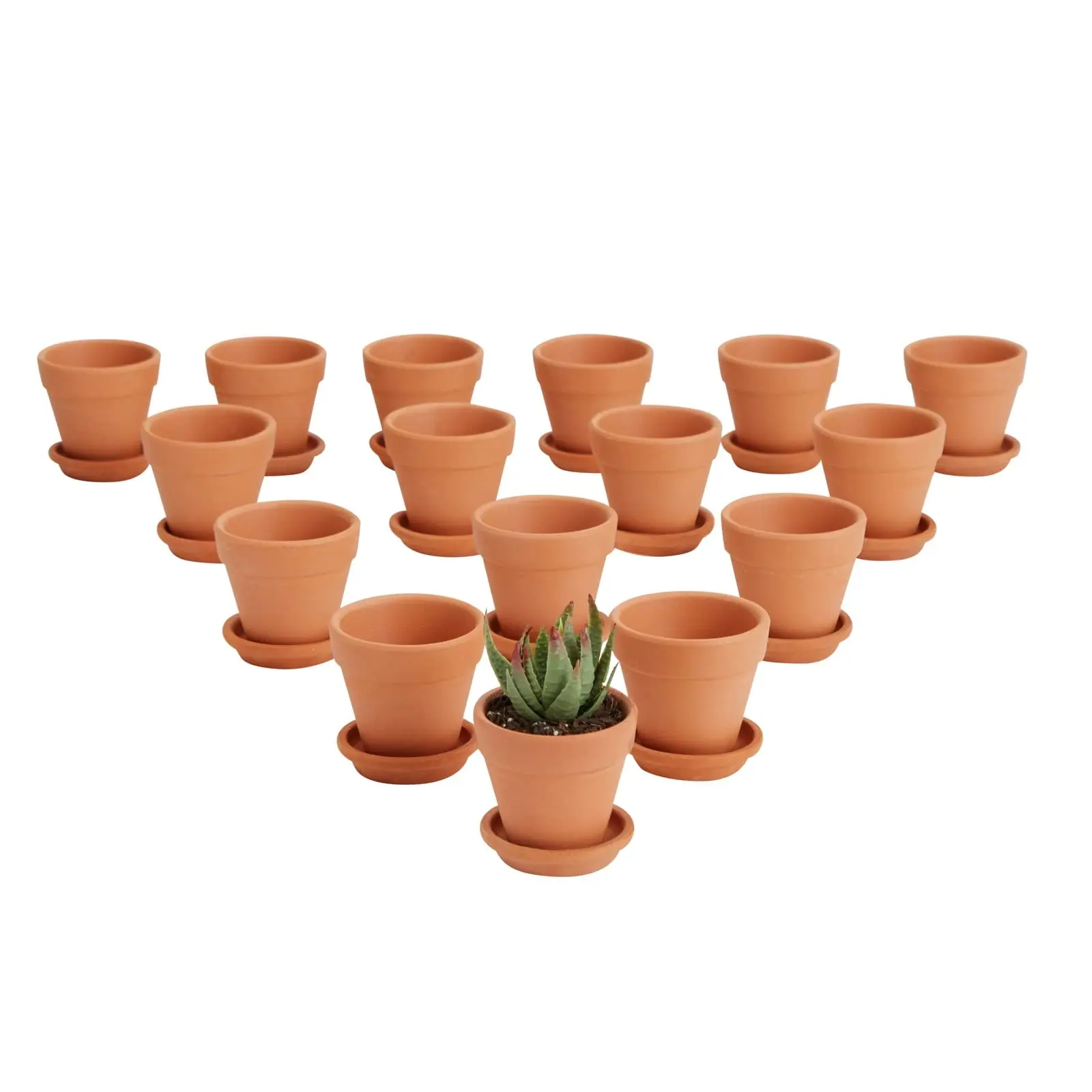Custom Handmade Garden Mini 2 Inch Clay Terracotta Planter Succulents Pots with Saucer