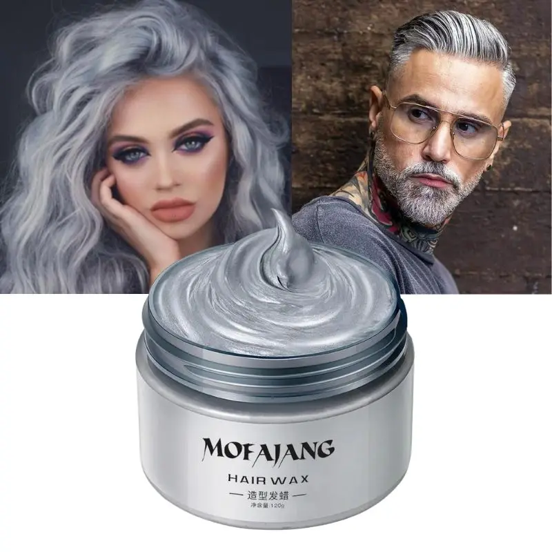 Washable Hair Color Temporary Hair Color Wax Clay Dye Cream Sliver Hair Paint Wax