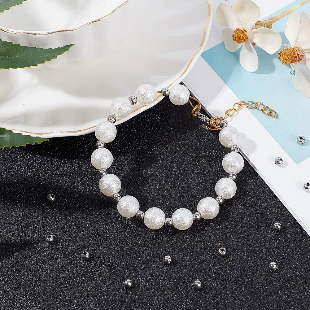 Wholesale Bulk 3/4/5/6/8/10mm DIY Round Metal Beads High Quality Loose for Jewelry Making