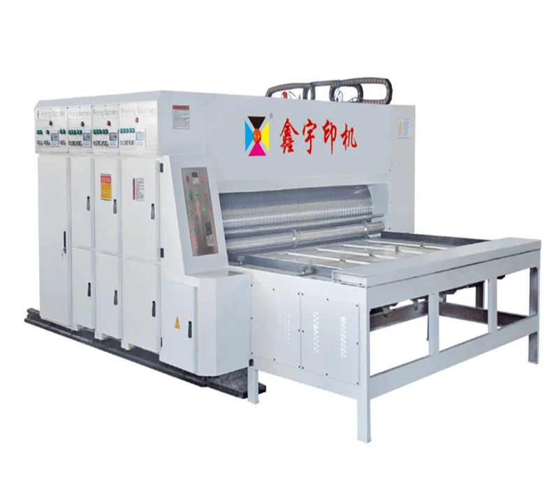 
Chain feeder four colors flexo printing slotting machine 