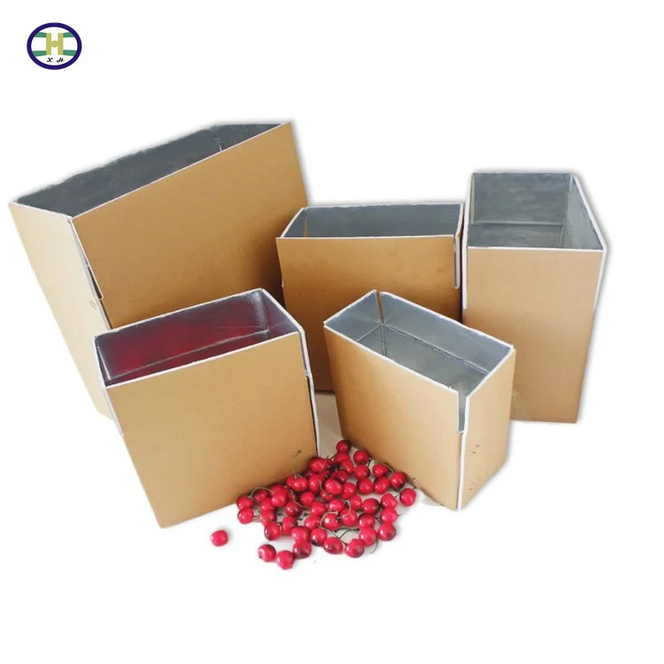 Circular durable food transportation fresh frozen meat carton cold chain insulation foldable anti-corrosion carton