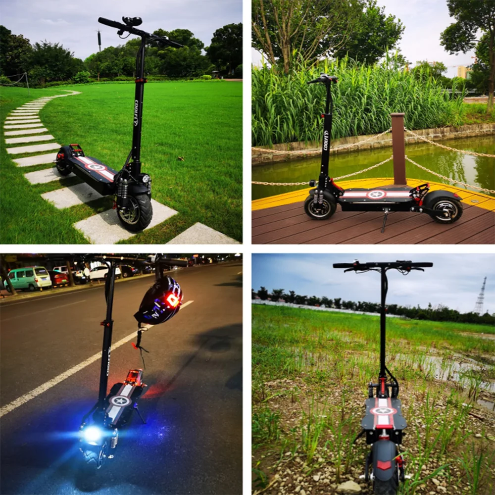 Зеленый Электрический скутер с двойной зарядкой 1600 Вт 2600 15 Ач 20