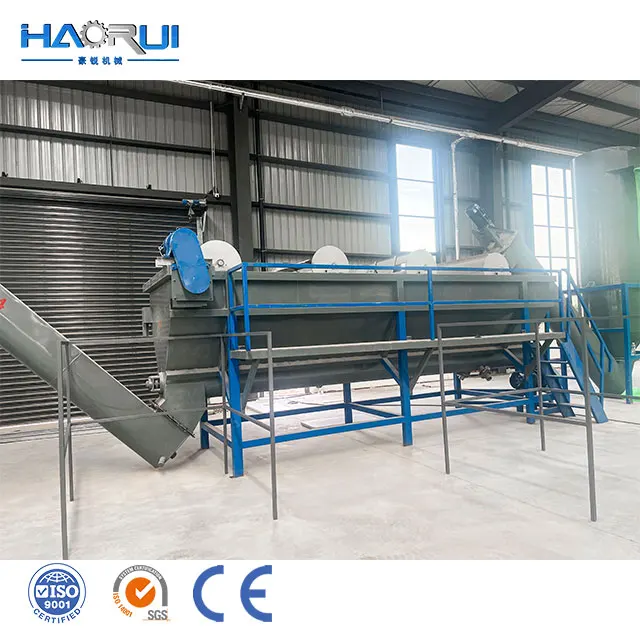 Automatic Plastic Pet Bottle PE PP Film Recycling Line New Condition Manufacturing Plant Gearbox Motor Includes Label Remover