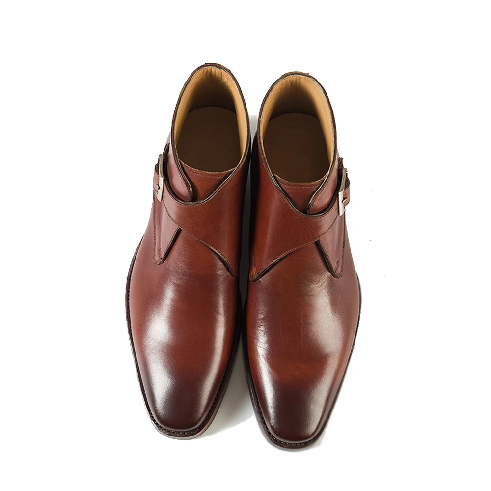 Custom British goodyear handmade boots genuine leather motorcycle boots