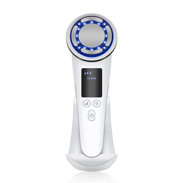 Facial Rejuvenation Pulse Massager NEW Hot Cold EMS Face  & Neck Lifting Skin Tightening Warm Clean Red Light LED  Massager