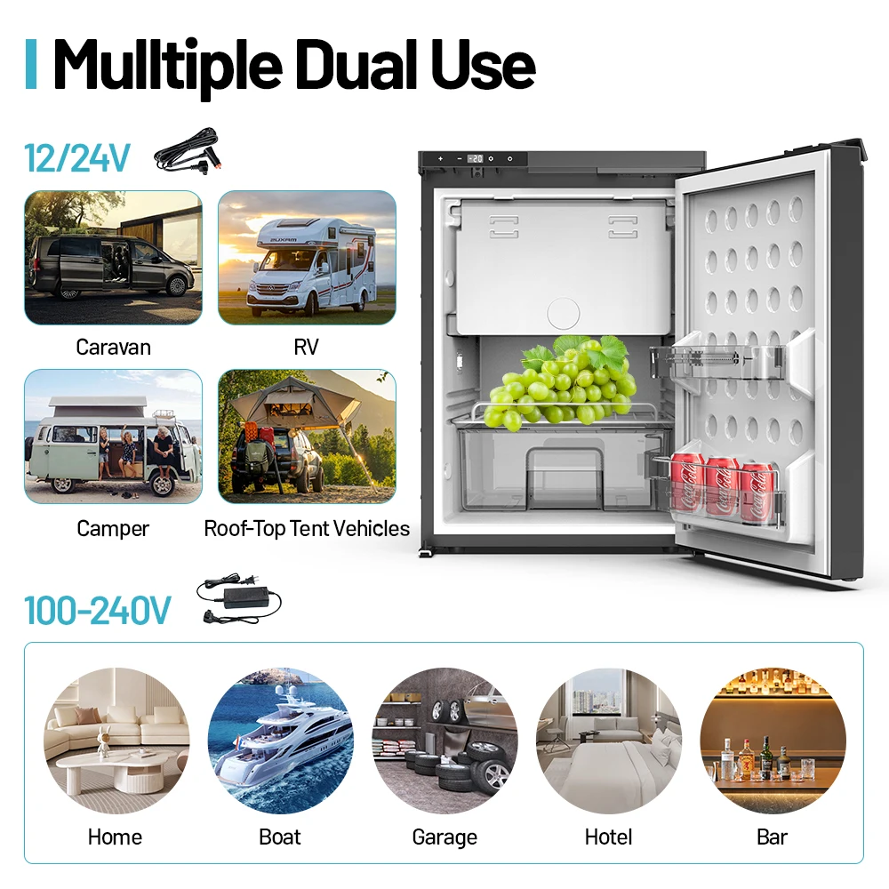 Alpicool CR40 39.7L 12v Compressor Fridge Caravan Motorhome Camping Portable Car Freezer Upright RV Refrigerator