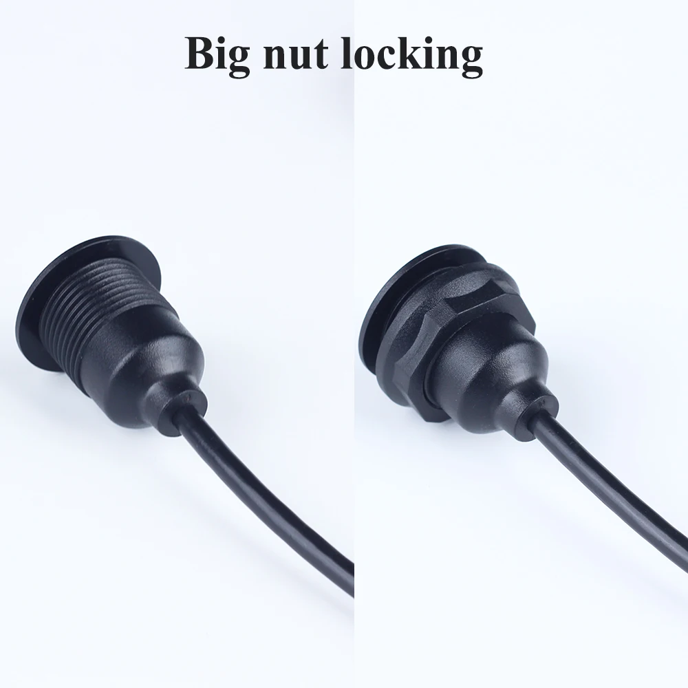 Flush mount USB cable with thread and nut lock car accessories electronics Panel mount USB Extension cable