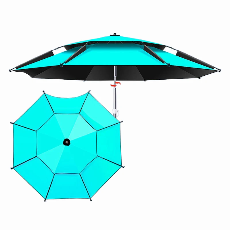 Multiple sizes outdoor fishing umbrella camping double-layer beach umbrella sun protection waterproof patio umbrellas