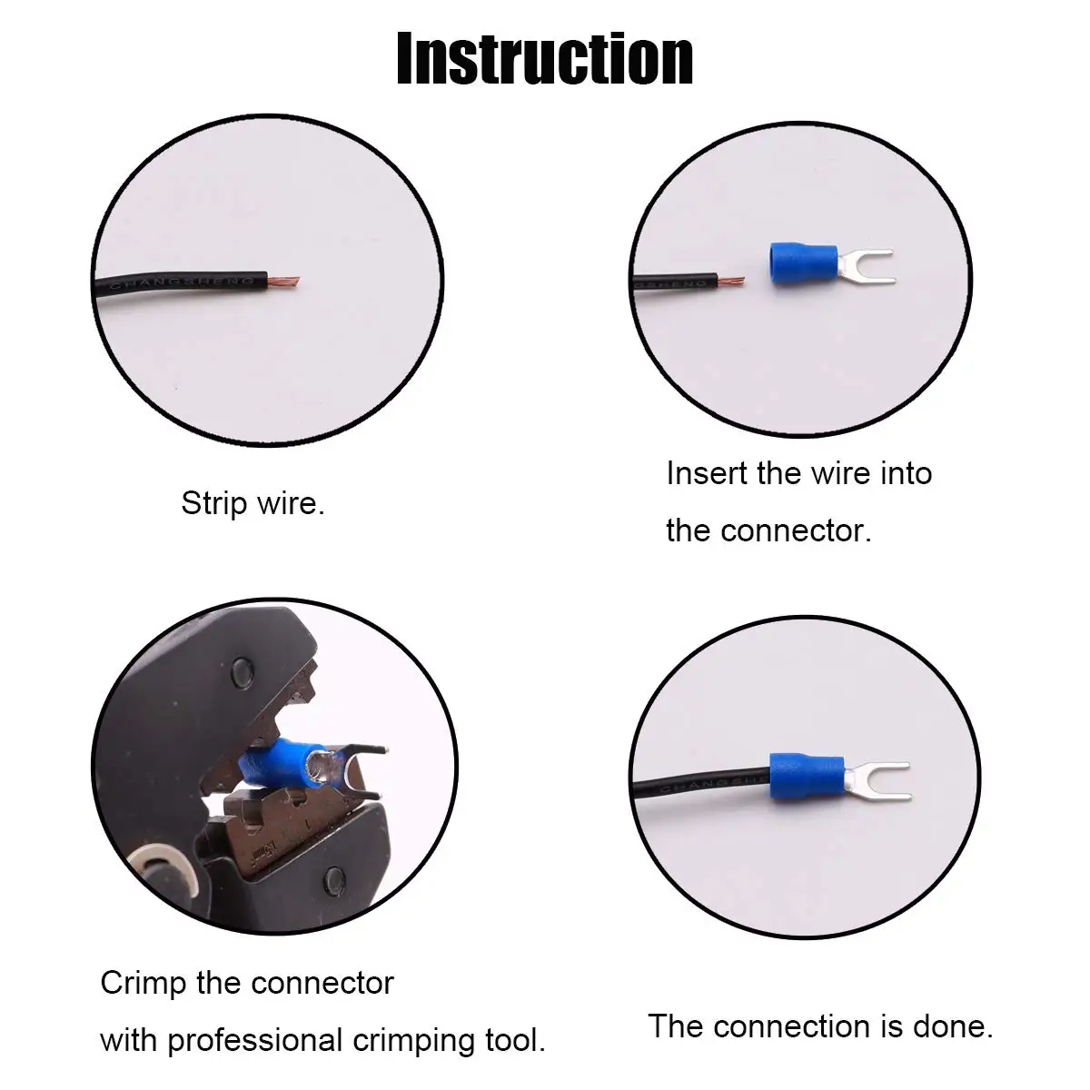 SV Quick Disconnect Electrical  Insulated Fork Spade U-Type  Crimp Terminals Connectors M3/4/ 5/6 / 8/10