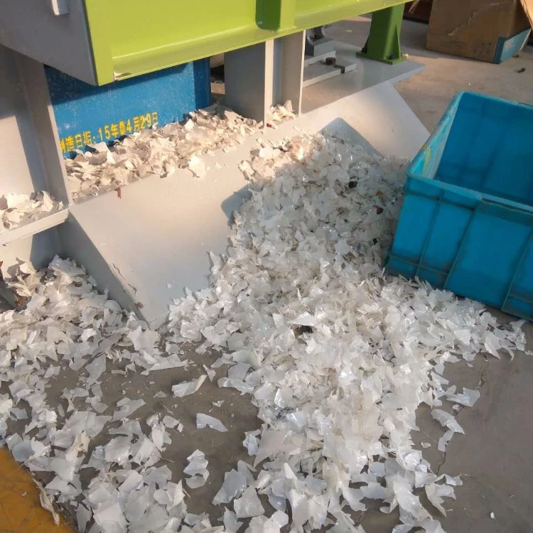 PVC PE PET FILM rubber tire waste plastic bottle single double shaft shredder recycling machine